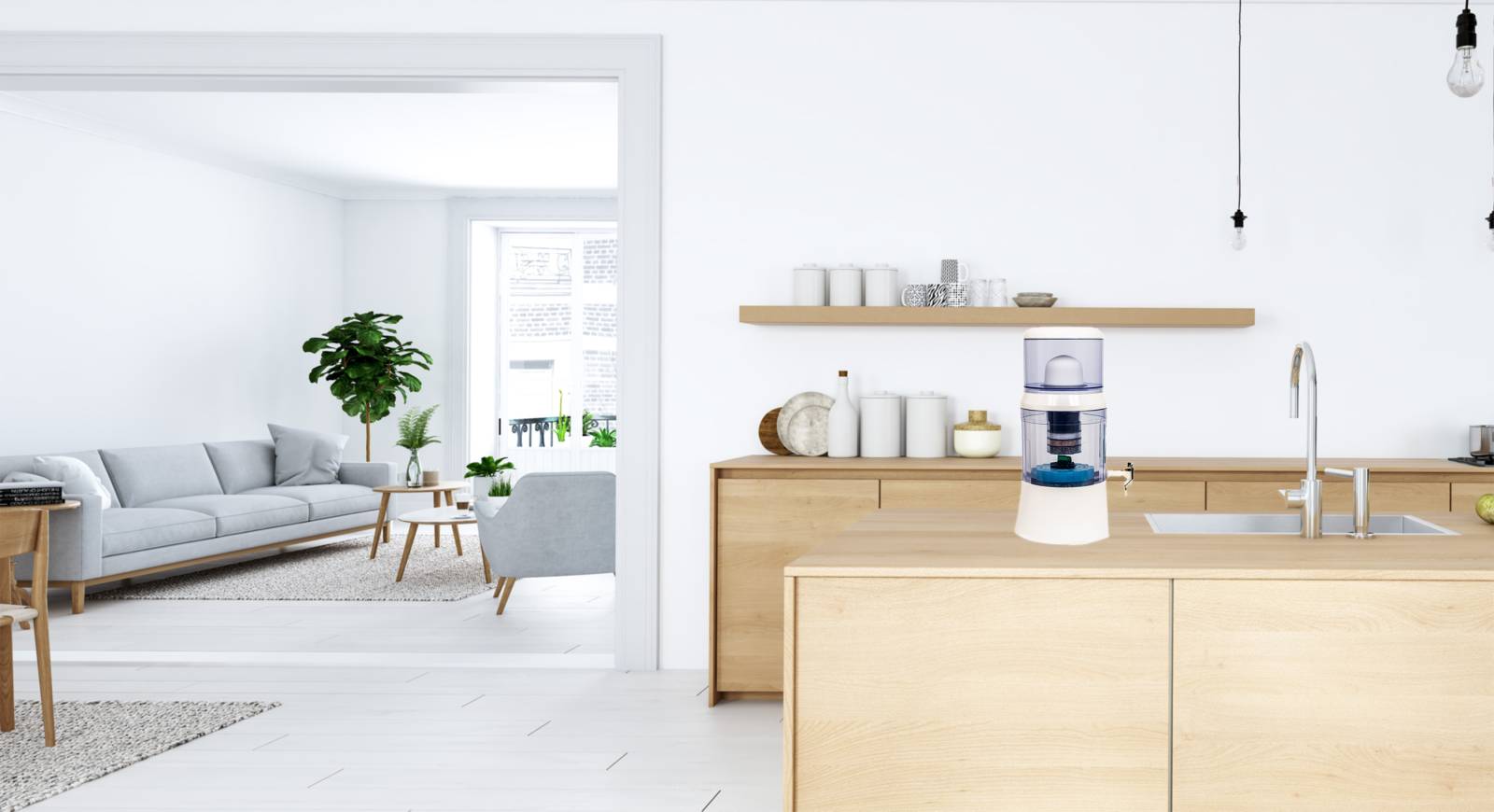 Bonbonne à eau filtrante avec système magnétique Bordeaux 33