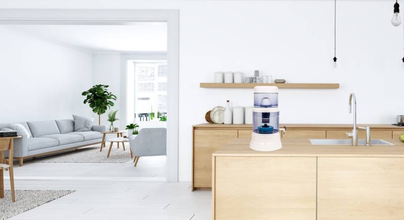 Fontaine EVA en plastique 12 litres blanche avec système magnétique