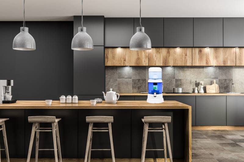 Fontaine EVA en verre 12 litres blanche avec système magnétique