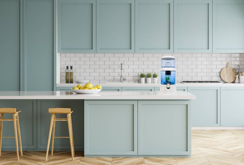 Fontaine EVA en verre 7 litres blanche avec système magnétique