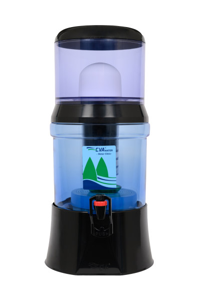 Fontaine EVA en verre 7 litres noire avec système magnétique