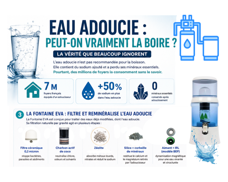 Peut-on vraiment boire l’eau d’un adoucisseur ?